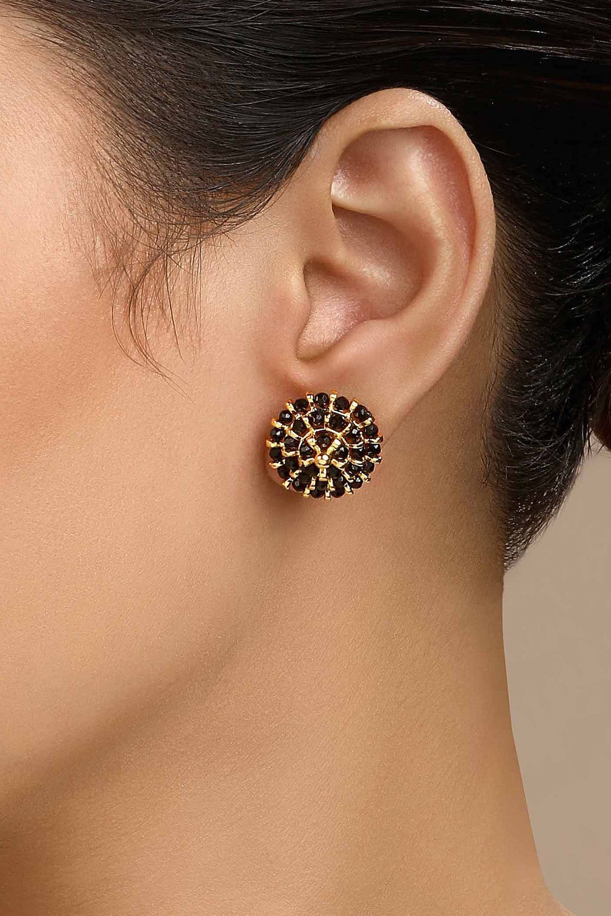 Buy Black Cubic Zirconia Earrings by Sica for women online at ScrollnShops